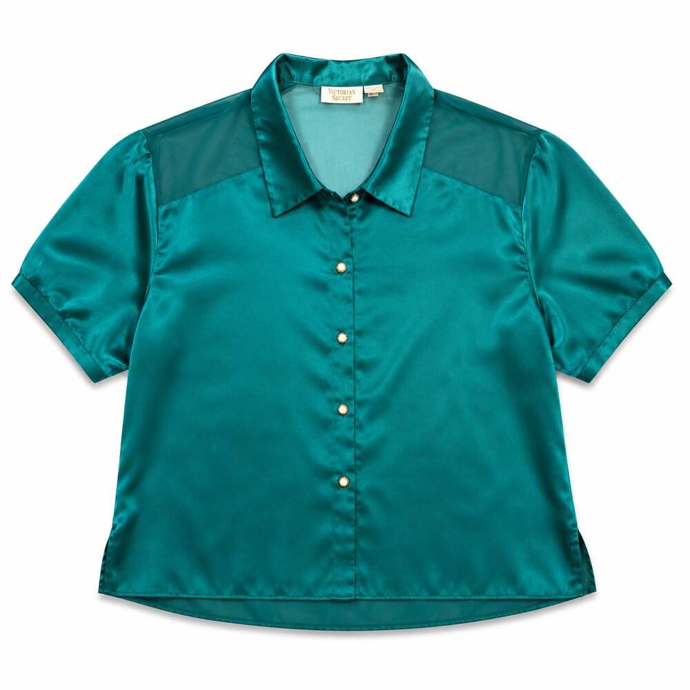 Vintage Victoria's Secret Satin Pajama Top Size M